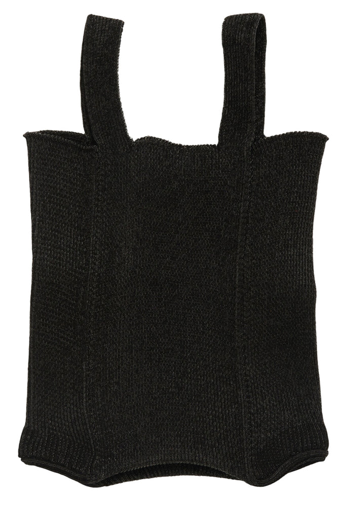 The Emma large square-shape totebag in black color from the brand A. ROEGE HOVE