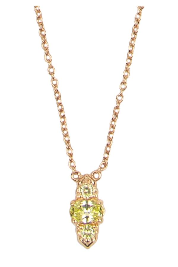 The Small Ovals necklace in lime and gold colors from the brand ALL THE LUCK IN THE WORLD