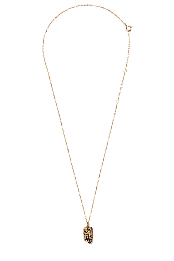 The Tiger Rectangle necklace in gold color from the brand ALL THE LUCK IN THE WORLD