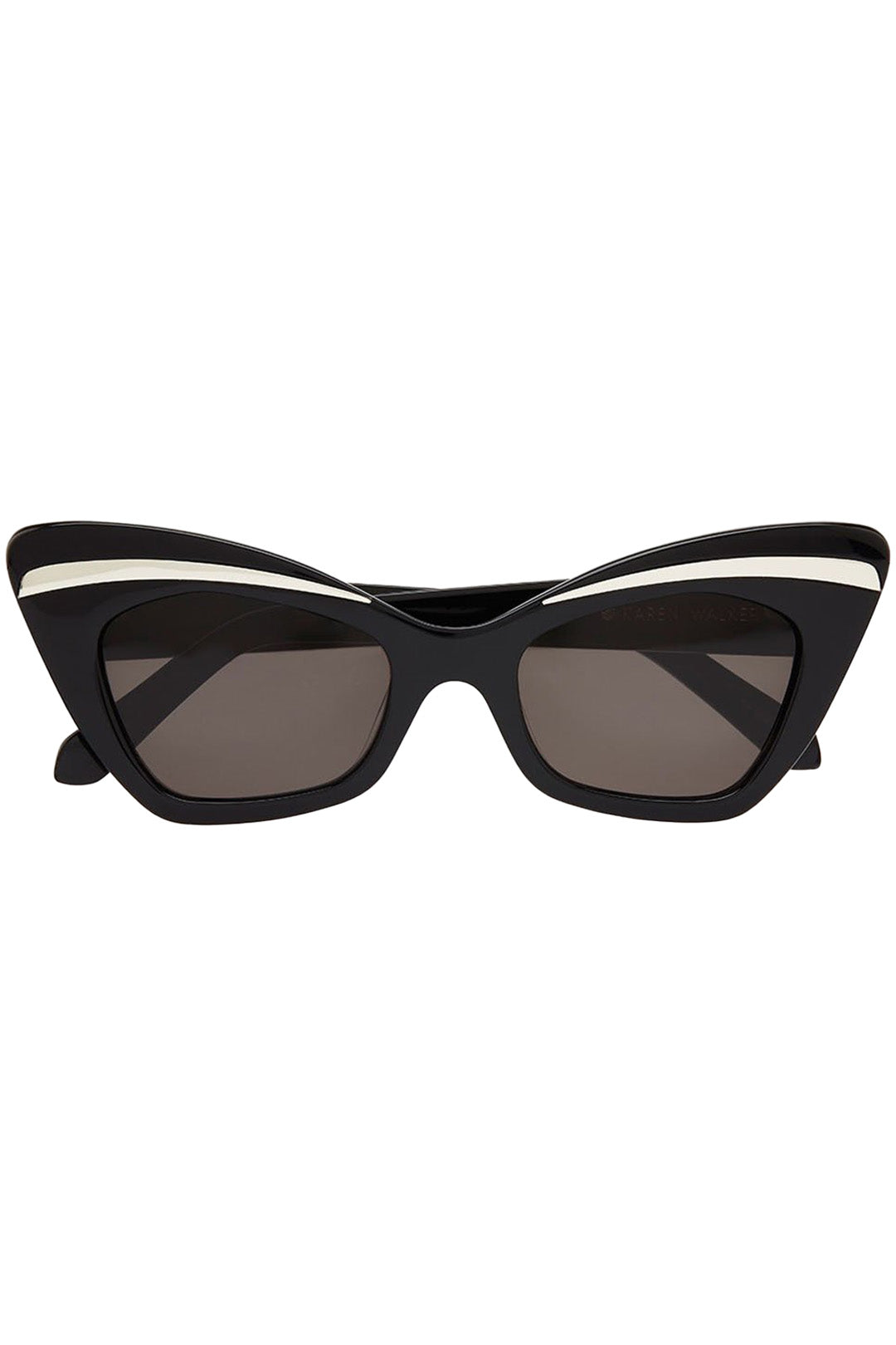 KAREN WALKER | Babou Black Silver Sunglasses | sparklemonde.com