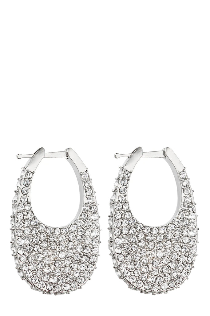 Crystal-Embellished Medium Swipe Earrings