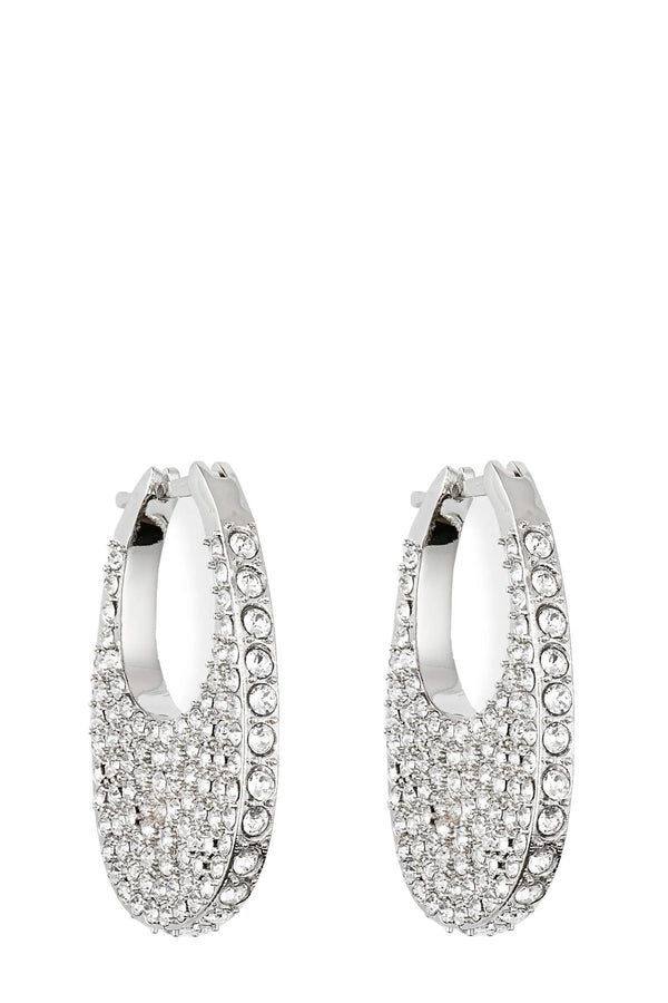 Crystal-Embellished Medium Swipe Earrings