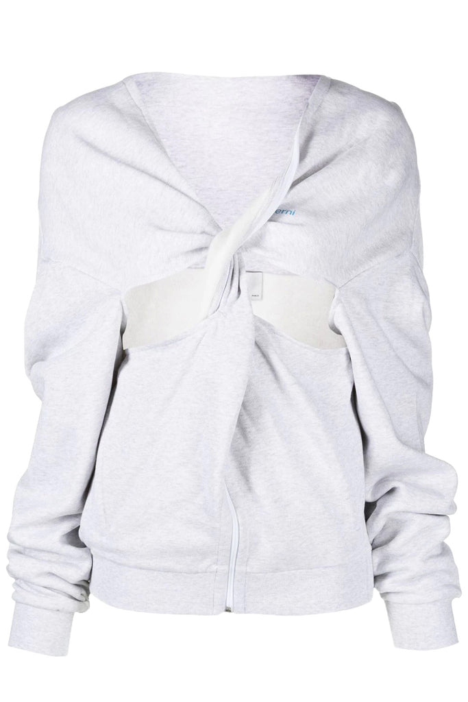 Twisted Cut-Out Hoodie