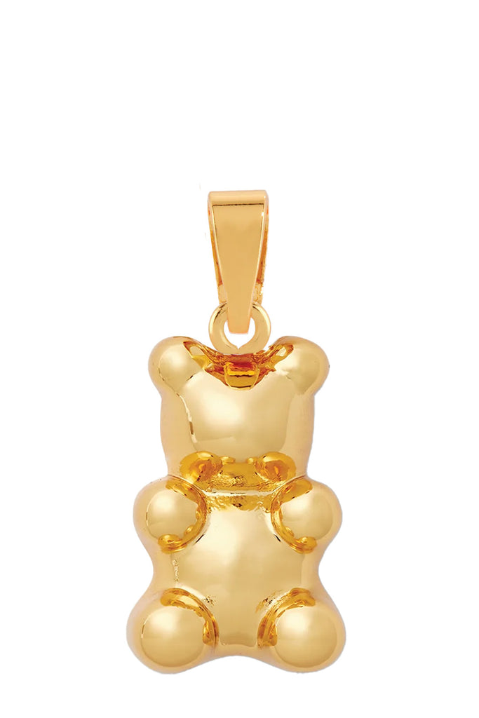 The nostalgia bear pendant in gold color from the brand CRYSTAL HAZE