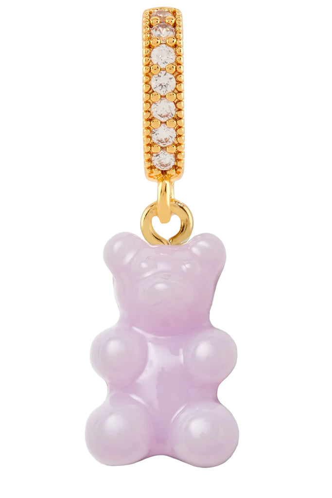 The nostalgia bear pendant in lavender and gold colors from the brand CRYSTAL HAZE