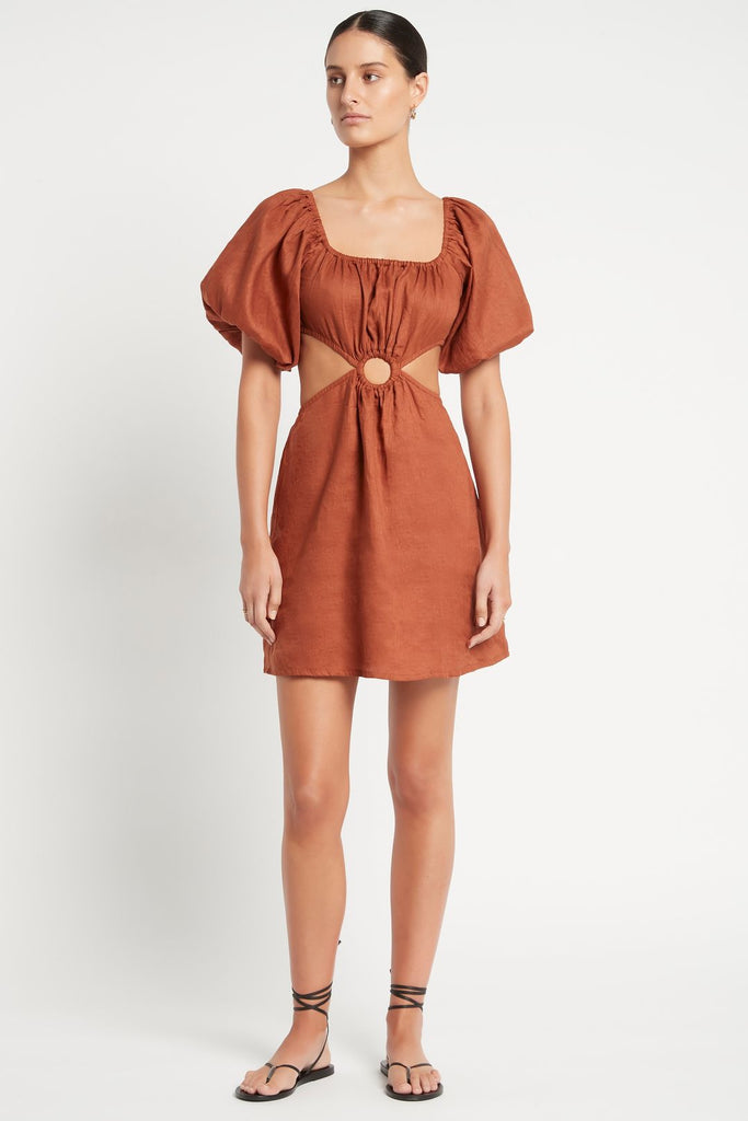 FAITHFULL THE BRAND | Almero Cut-Out Linen Mini Dress | sparklemonde.com FAITHFULL THE BRAND | Almero Cut-Out Linen Mini Dress | sparklemonde.com