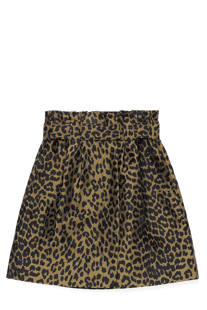 Leopard-Jacquard Skirt