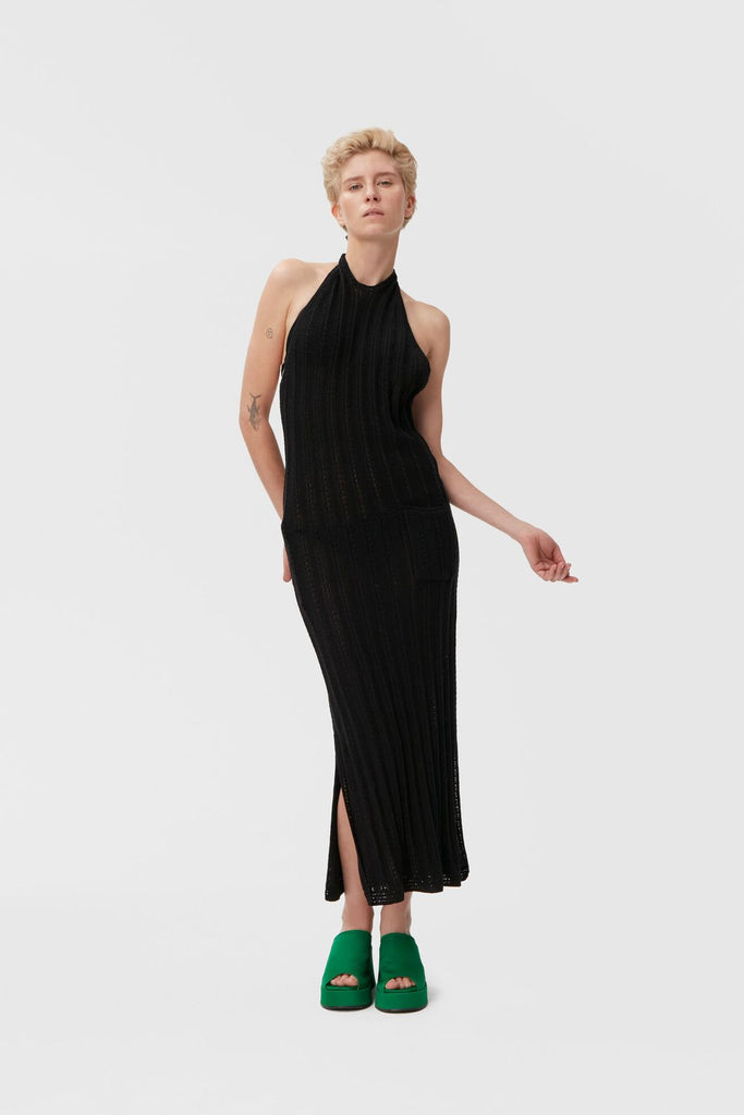 GANNI | Ribbed Knitted Halterneck Midi Dress | sparklemonde.com GANNI | Ribbed Knitted Halterneck Midi Dress | sparklemonde.com