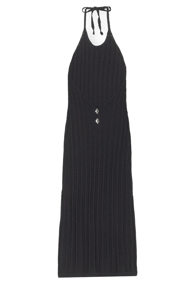 GANNI | Ribbed Knitted Halterneck Midi Dress | sparklemonde.com GANNI | Ribbed Knitted Halterneck Midi Dress | sparklemonde.com