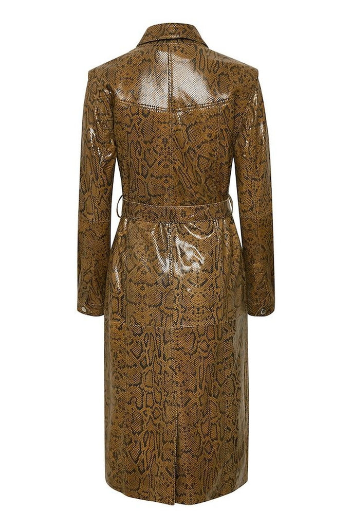 gestuz leather dress GESTUZ NiranGZ Leather Midi Shirt Dress
