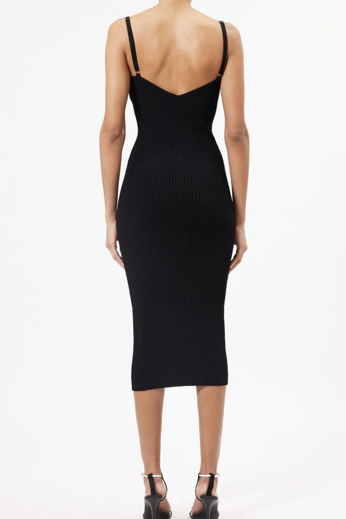 helmut lang midi dress HELMUT LANG | Eyelet Bra Midi Dress