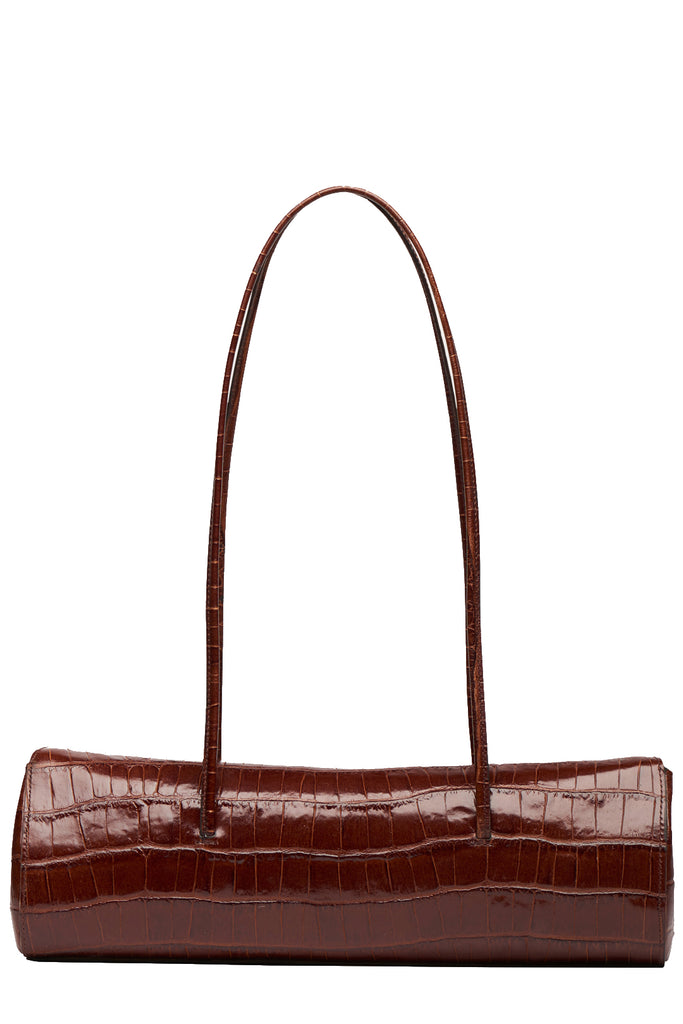 Cannoli Croc-Embossed Leather Handbag