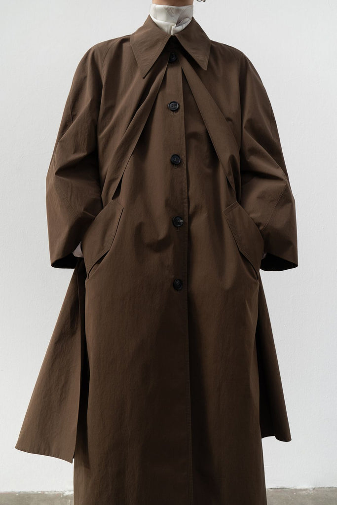 LOW CLASSIC | Cotton And Recycled Nylon Single Trench Coat