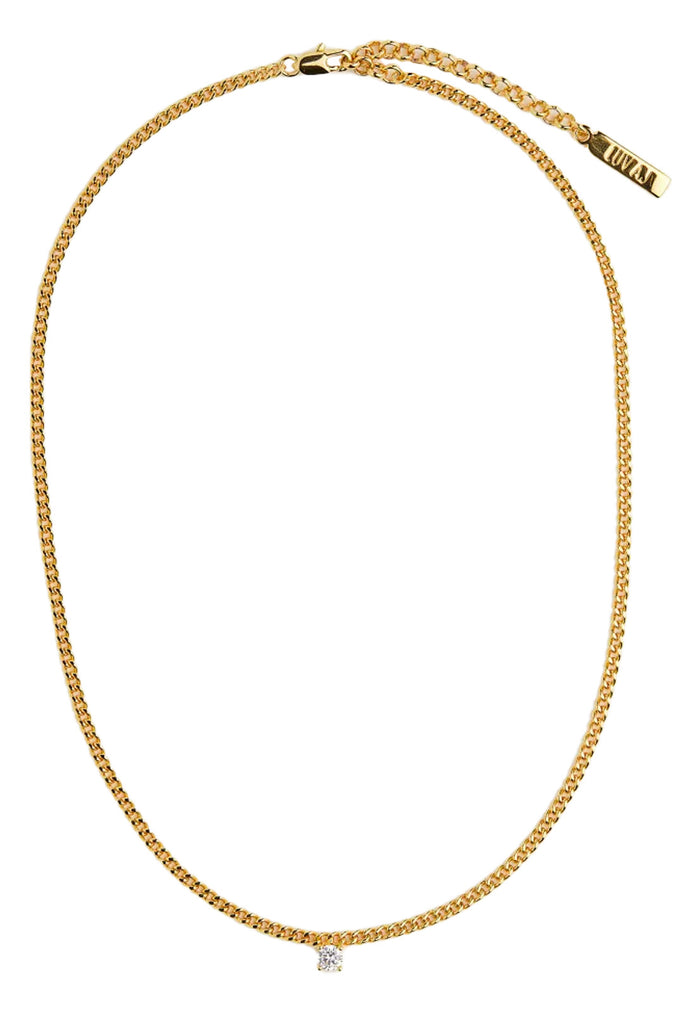 The Bardot stud necklace in gold color from the brand LUV AJ