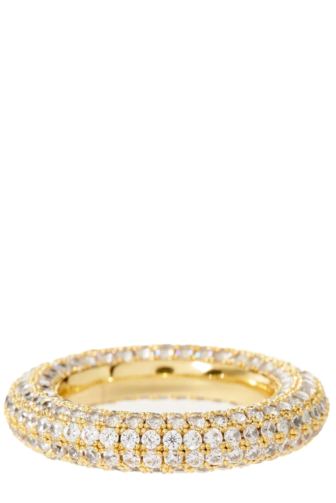 The The pave Amalfi ring in gold colour from the brand Luv Aj