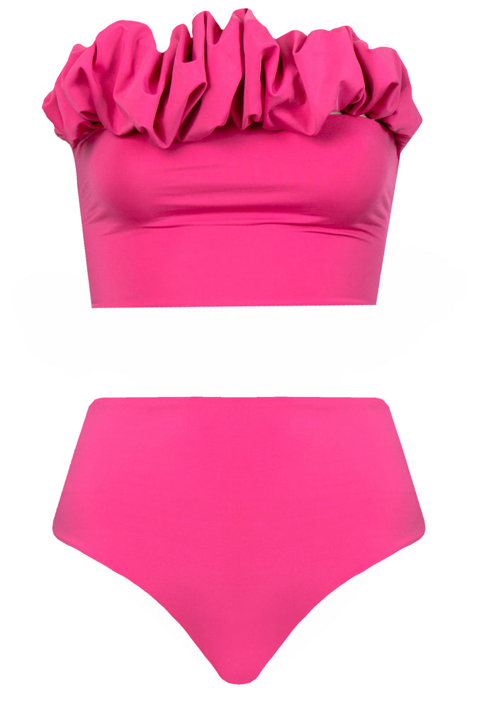 Capri Ruffled Strapless Bikini