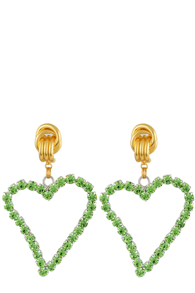 The All Of My Heart Mini earrings in green color from the brand MAYOL JEWELRY