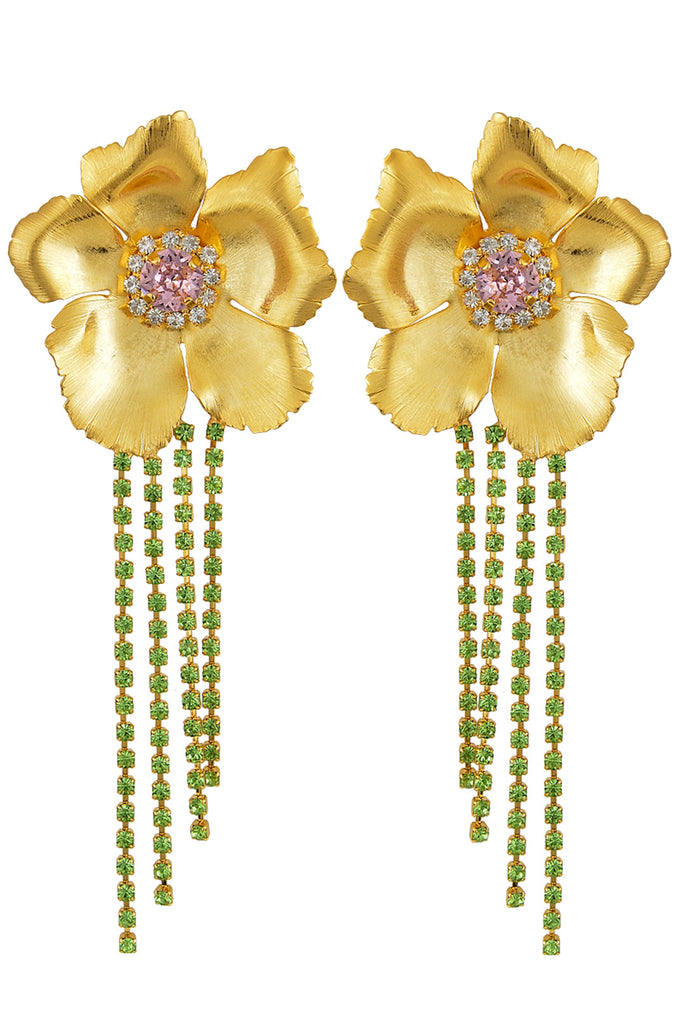 The Cocktail earrings in green color from the brand MAYOL JEWELRY