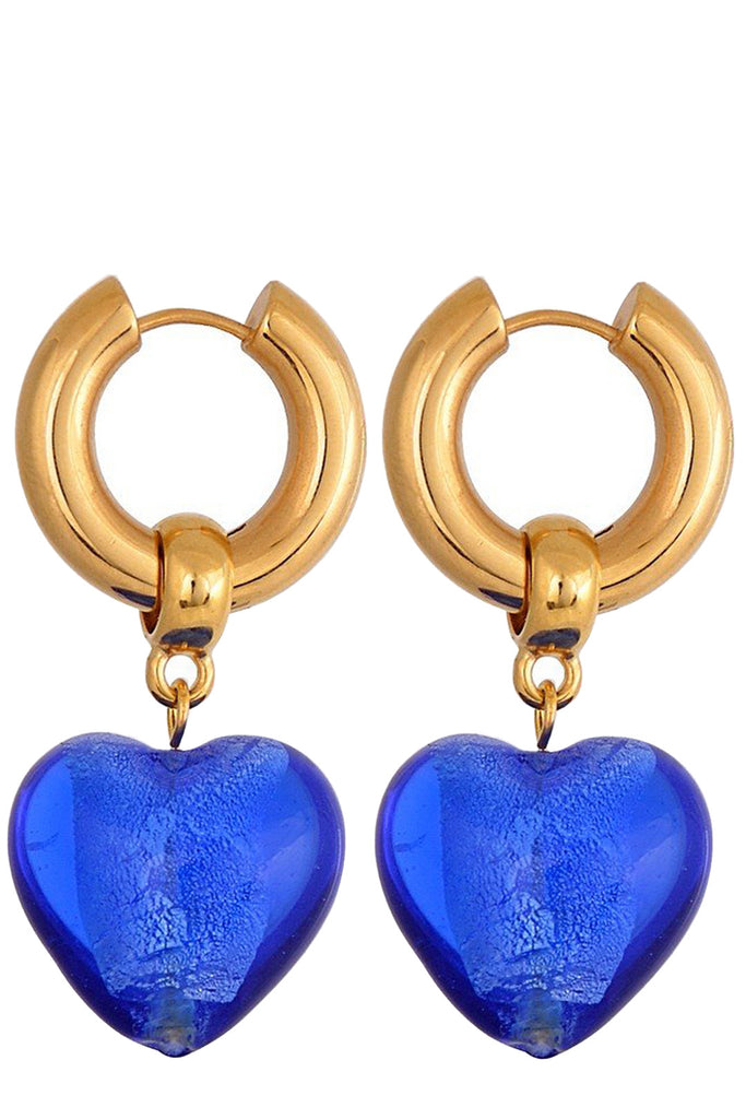The Heart Of Glass earrings in blue color from the brand Mayol Jewelry