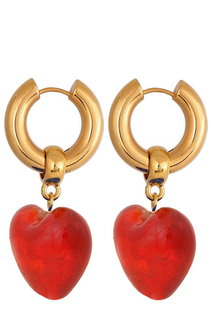 The Heart Of Glass earrings in red color from the brand MAYOL JEWELRY