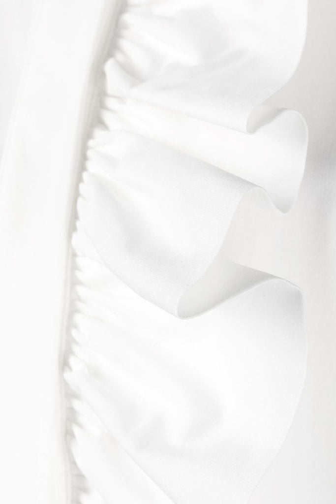 MSGM ruffle-detailing cotton dress - White