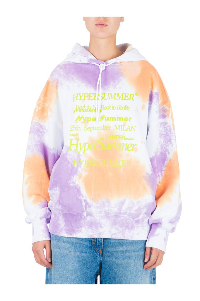 MSGM Hypersummer Graphic Print Tie Dye Hoodie sparklemonde