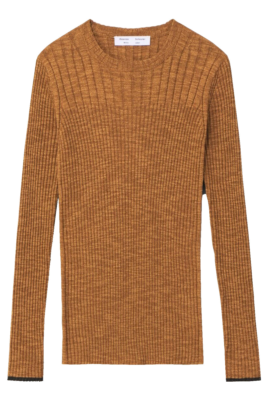 Maison Margiela fine-knit ribbed-trim jumper - Brown