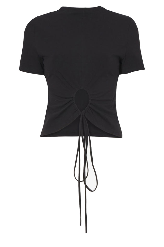 Stretch Jersey T-Shirt With Cutout Detail