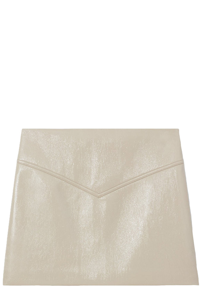 The vinyl mini skirt in off white color from the brand PROENZA SCHOULER