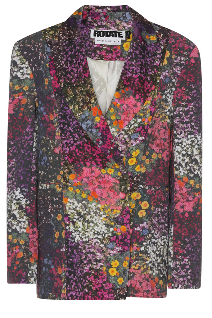 Natalia Mini Printed Velvet Shoulder Bag in Multicoloured - Tom