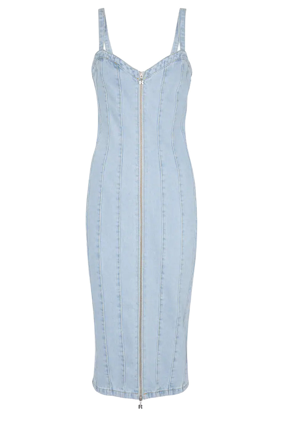 rotate denim dress Fitted Denim Shirt Medium Blue