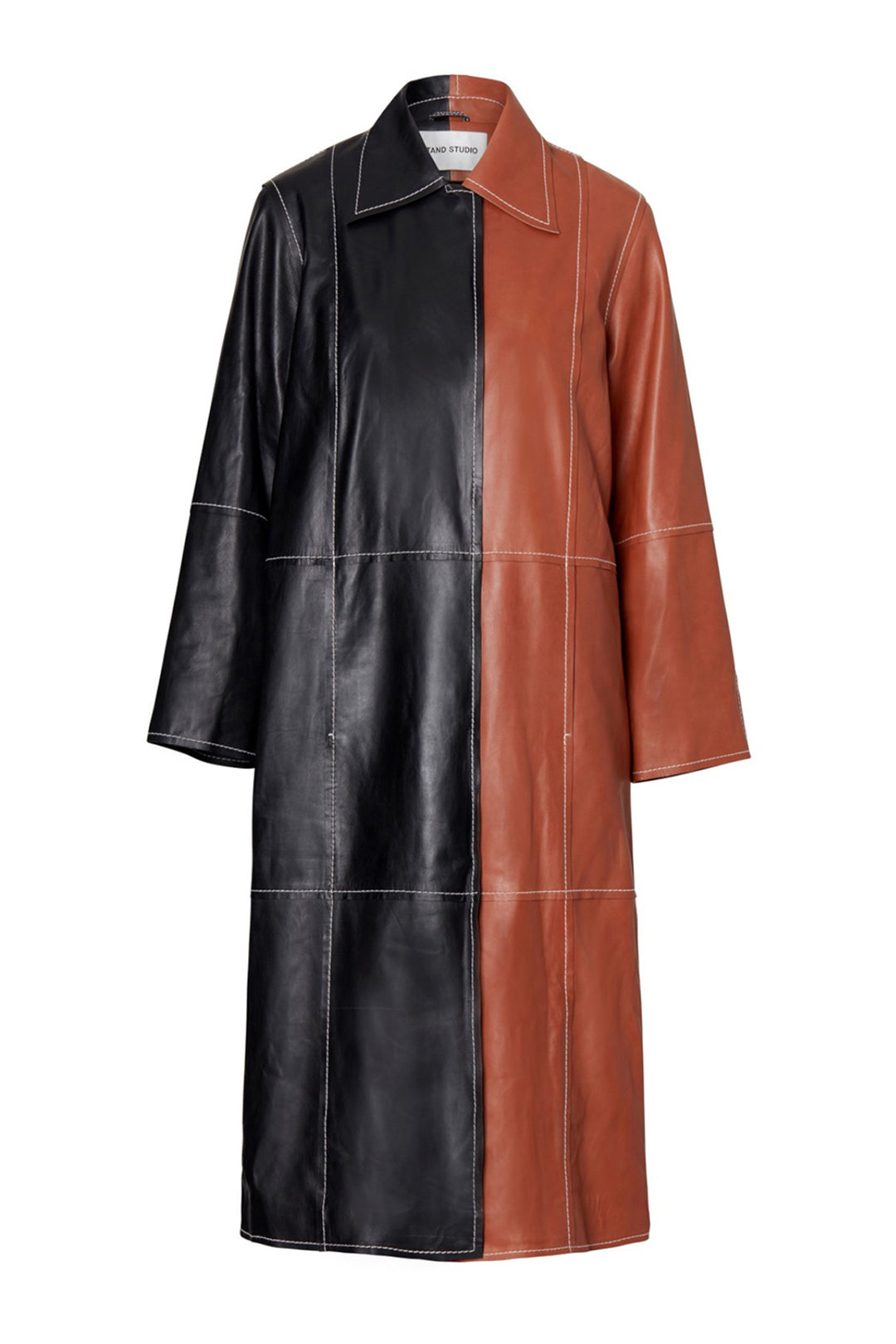 STAND STUDIO Nino 'Lamb Moss' Leather Coat