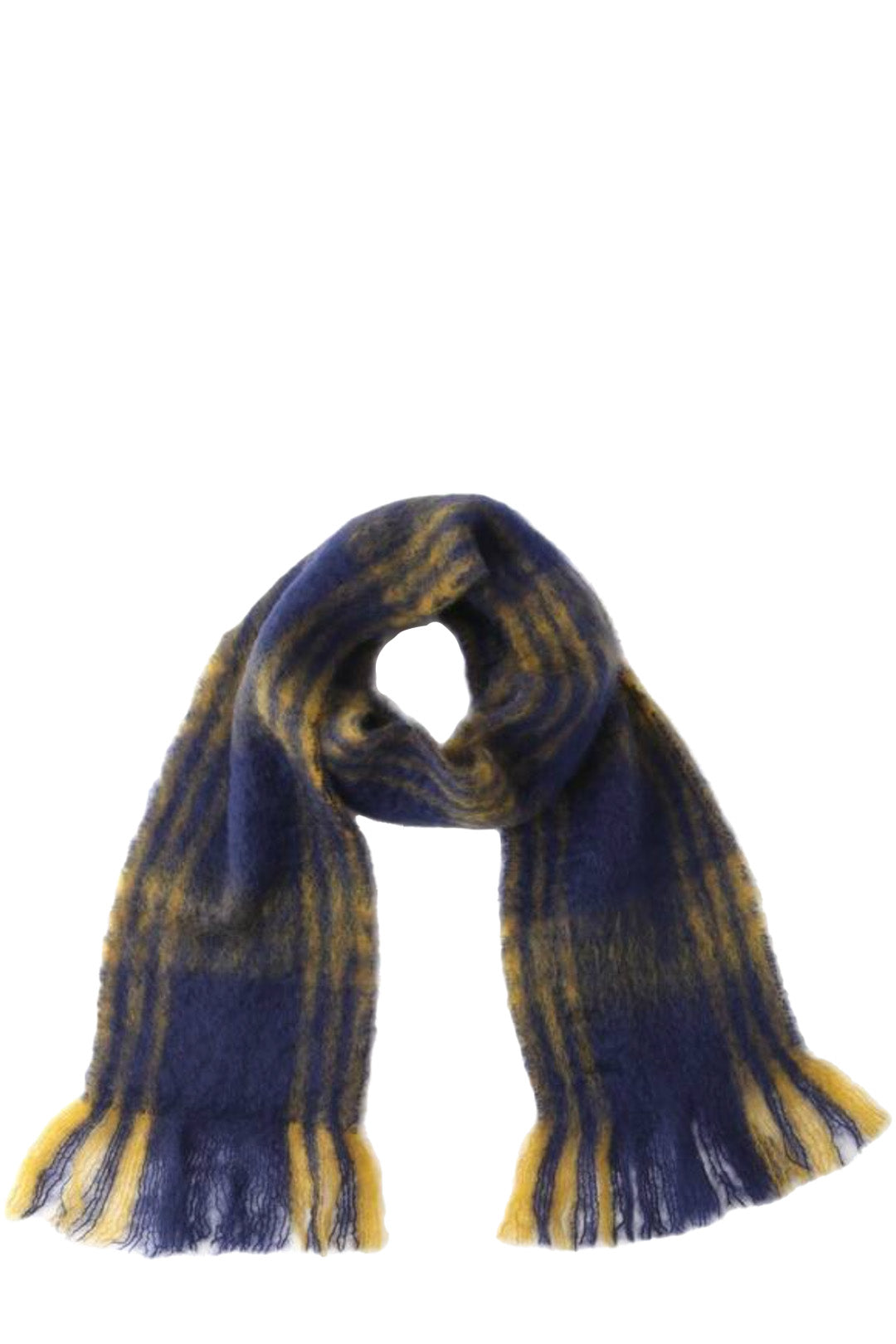 Mohair Check Scarf - 180X22